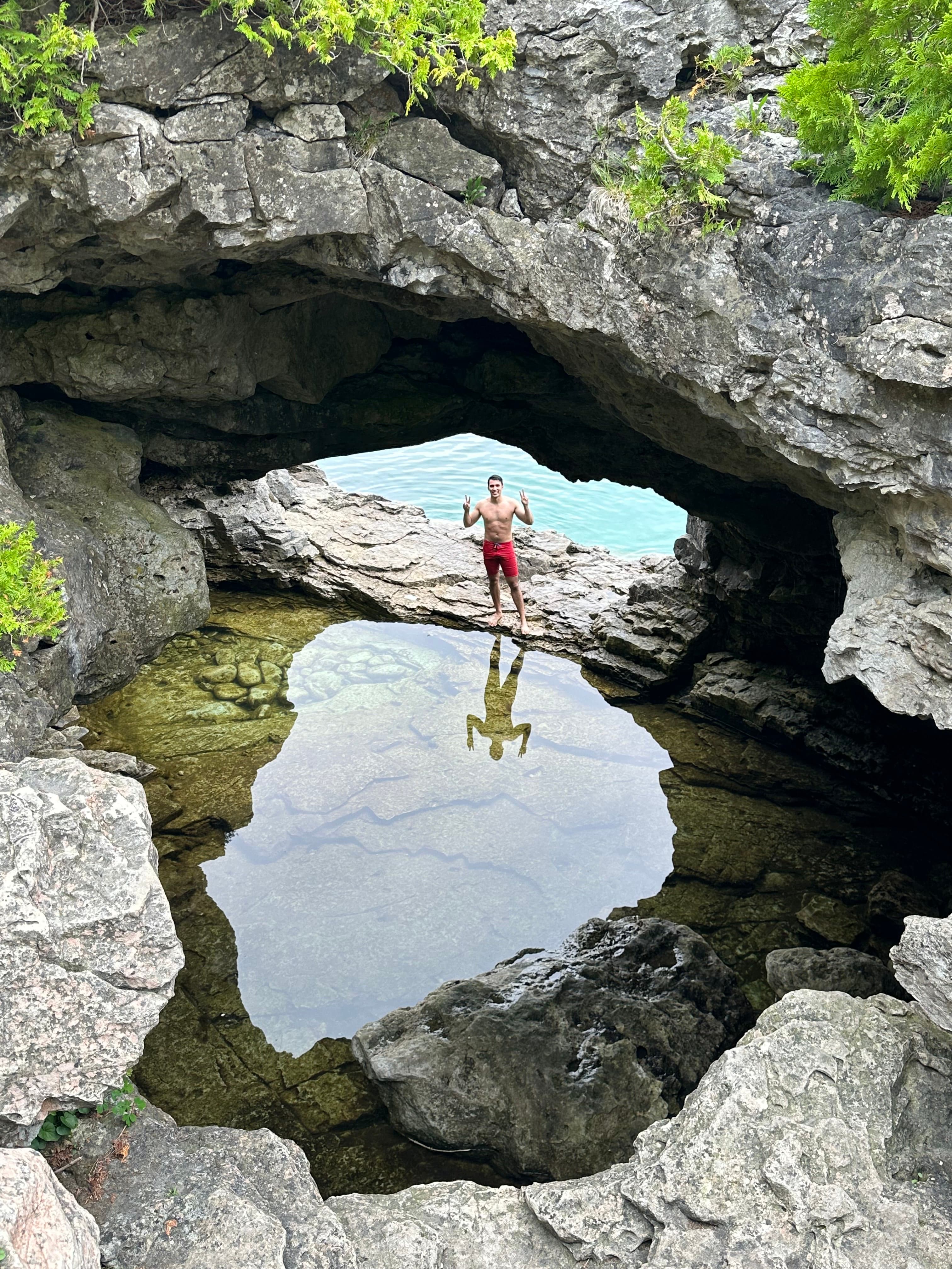 Me at the Grotto in Tobermorey